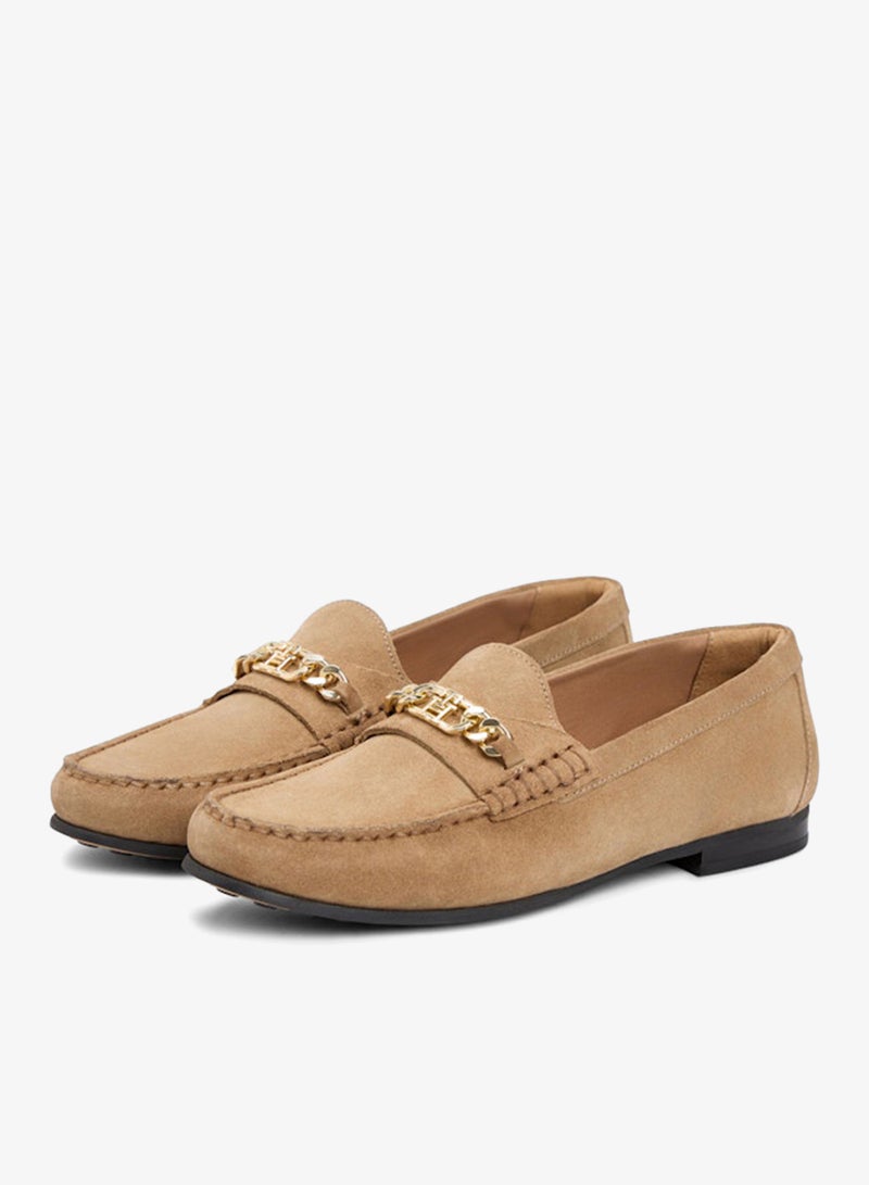 TOMMY HILFIGER Suede Chain Penny Loafers - Image 3